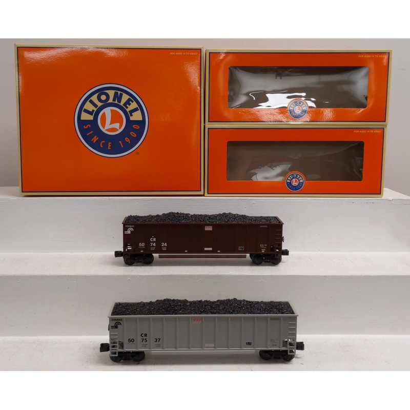 Lionel 2043220 O Conrail Rotary Gondola Car (Set of 2) LN/Box