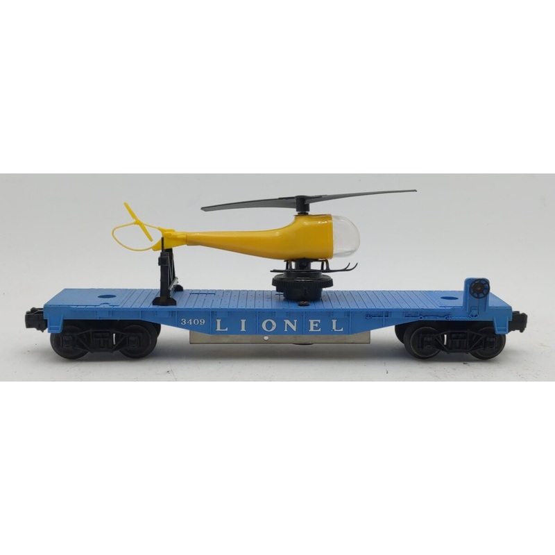 Lionel 3409 Vintage O Helicopter Launching Car EX