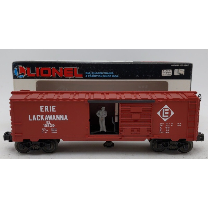 Lionel 6-19809 O Gauge Erie Lackawanna Operating Boxcar EX/Box