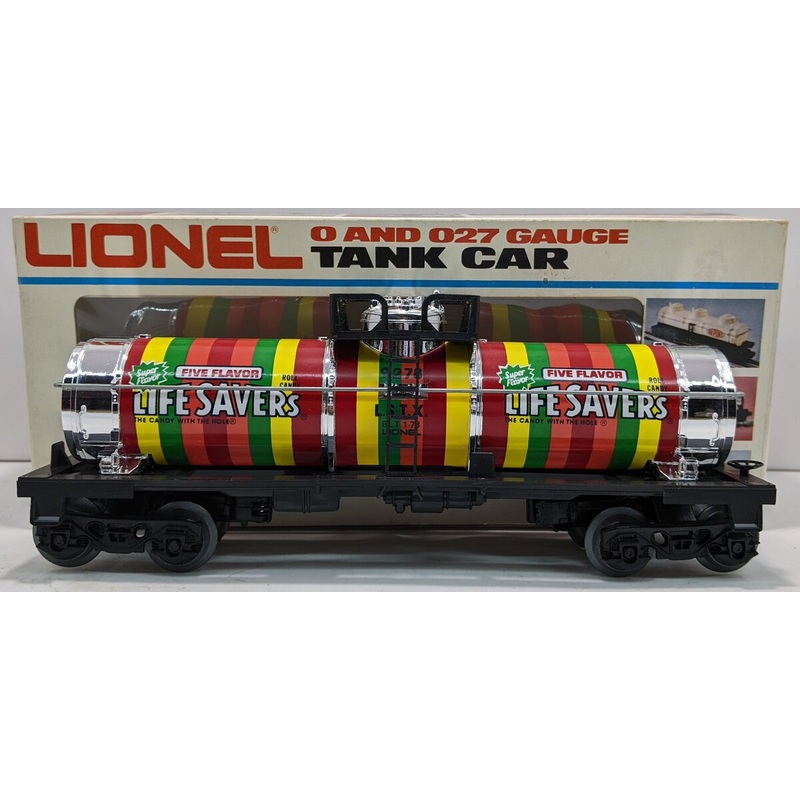 Lionel 6-9278 O Gauge Lifesavers Chrome Plated Single Dome Tank Car EX/Box