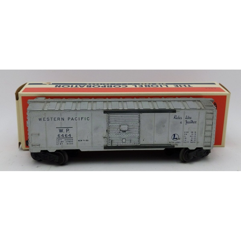 Lionel 6464-1 Vintage O Western Pacific Boxcar w/Blue Letters -Type I Body VG/Box