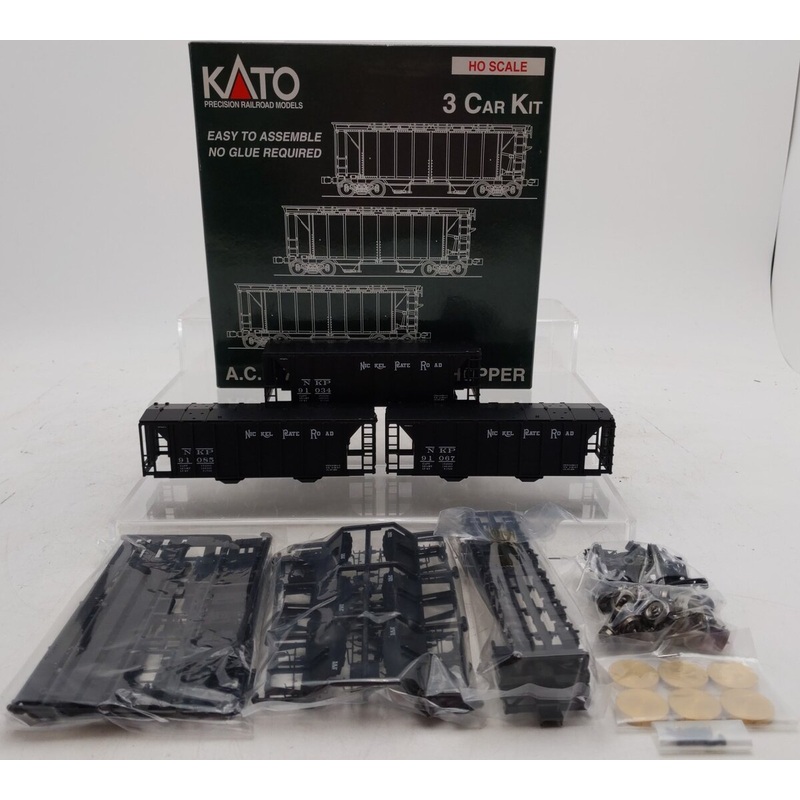 Kato 38-0109 Nickel Plate Road ACF 70 Ton Covered Hopper 3-Car Model Kit LN/Box