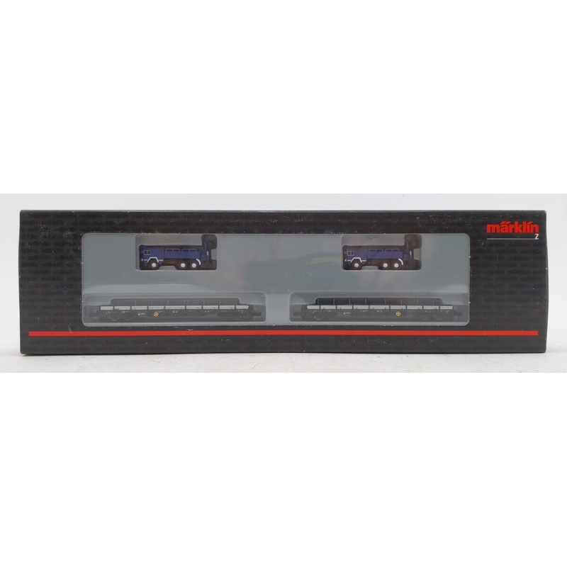 Marklin 82583 Z DB AG Flatcar Set with Truck Loads (Set of 2) LN/Box
