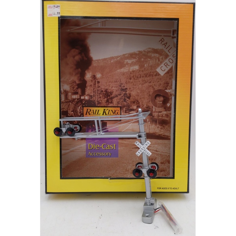 MTH 30-11006 O Gauge Modern Operating RR Crossing Signal LN/Box
