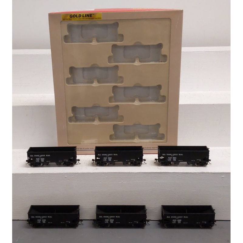 Walthers 932-977 HO Illinois Central USRA 55T 2-Bay Hoppers (Set of 6) EX/Box