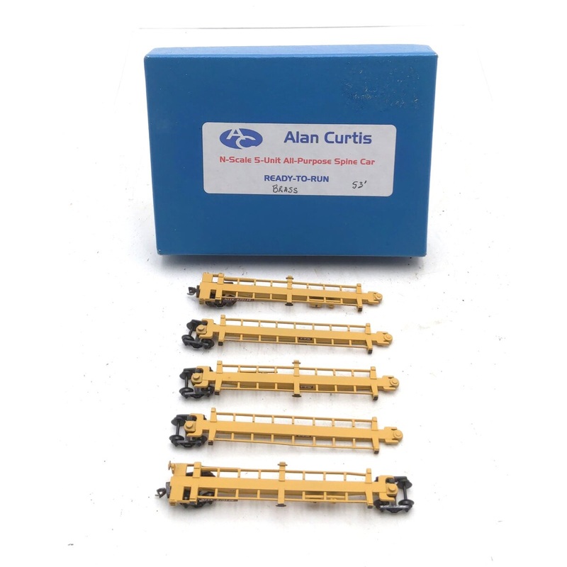 Alan Curtis Models N Scale Gunderson 5-Unit All Purpose Spine Car (Set of 5) LN/Box