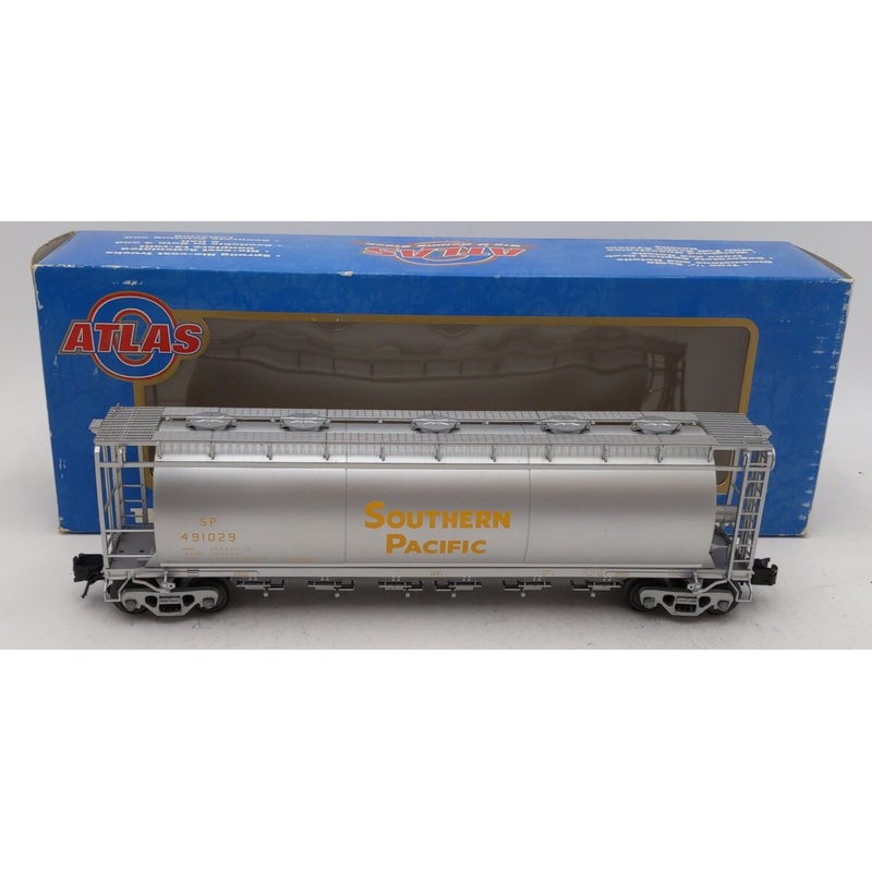 Atlas 6340-2 O Scale Southern Pacific ACF 6 Bay Cylindrical Hopper #491029 EX/Box