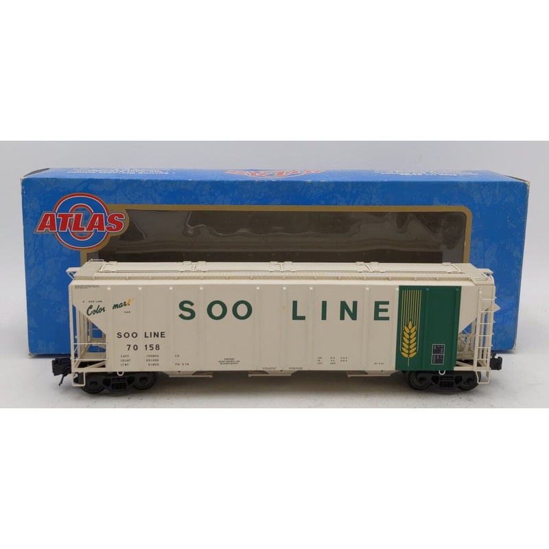Atlas 6378-5 Soo Line Covered Hopper #70158 (3 Rail) EX/Box