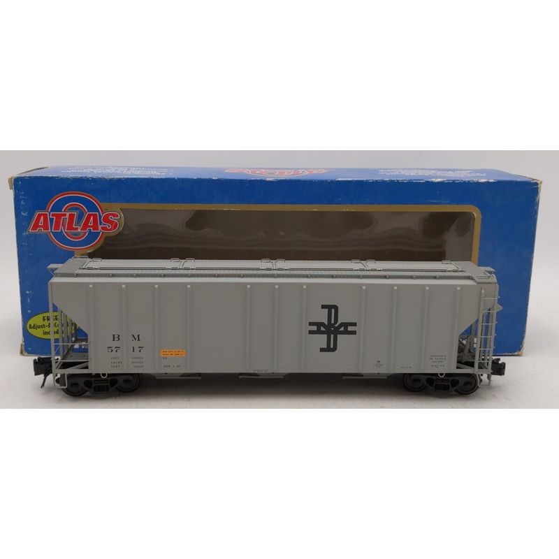 Atlas 6392-4 O Scale Boston & Maine Low-Sided Hopper #5717 (3 Rail) EX/Box
