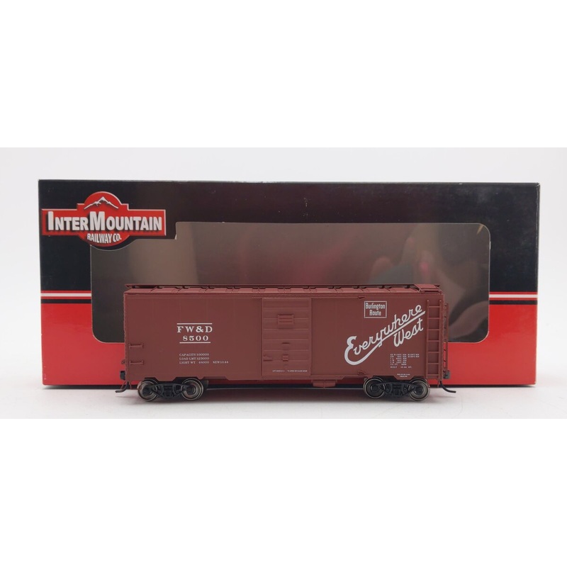InterMountain 45809-06 HO Scale Fort Worth & Denver AAR 40′ Boxcar #8500 LN/Box