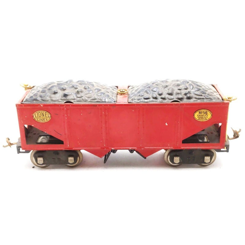 Lionel 516 Vintage Standard Gauge Lionel Lines 2-Bay Hopper with Coal VG