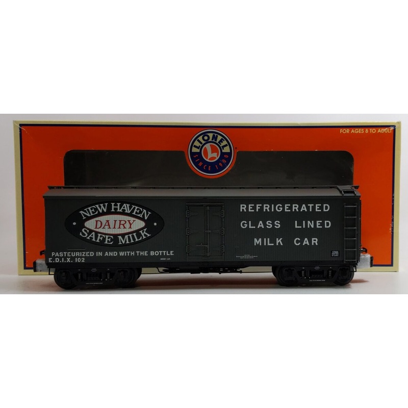 Lionel 6-17335 O Gauge New Haven Milk Refrigerator Car w/ Milk Tanks #102 EX/Box