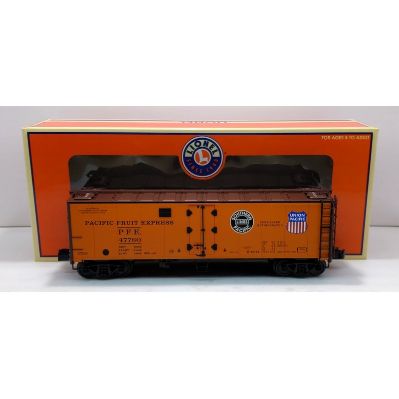 Lionel 6-17336 O Gauge Pacific Fruit Express Steel Sided Refrigerator Car #47760 LN/Box