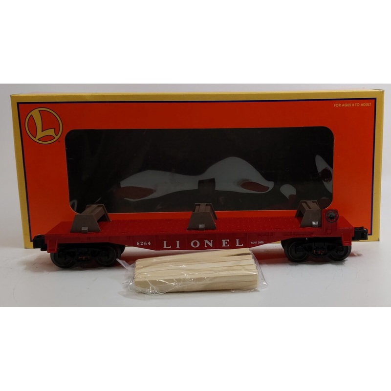 Lionel 6-19484 O Gauge Lionel Flatcar #6264 with Lumber Load EX/Box