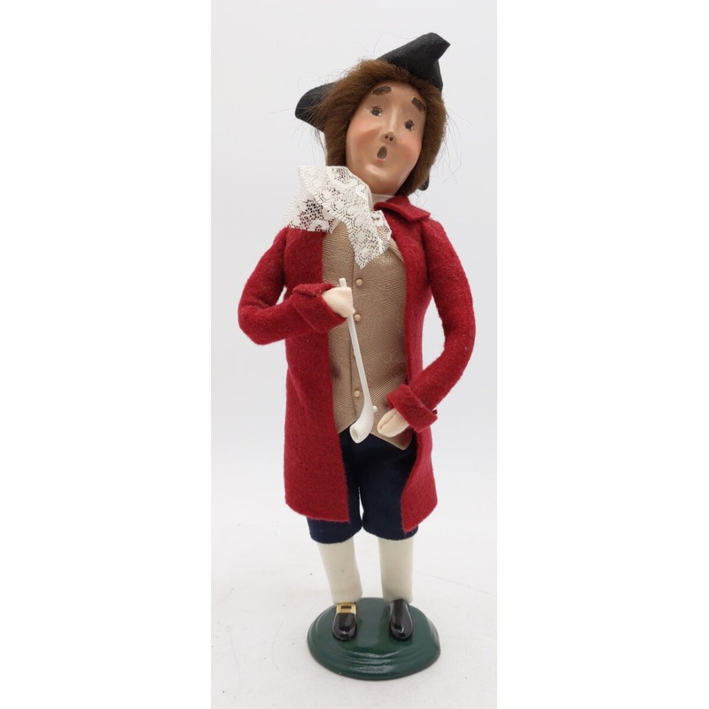 Byers’ Choice Williamsburg 2000 Colonial Man w/Long Pipe LN