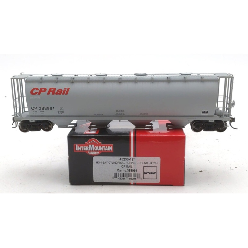 InterMountain 45230-12 HO Scale CP Rail 4-Bay Cylindrical Hopper #388991 NIB