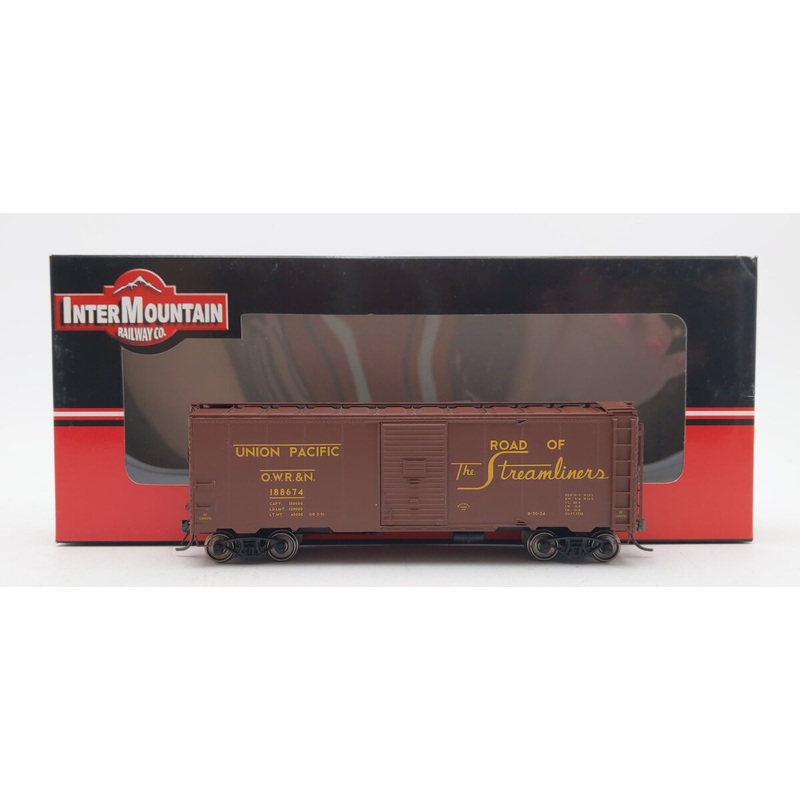 InterMountain 45760-04 HO Scale OWR&N Union Pacific 1937 AAR 40′ Boxcar #188674 EX/Box