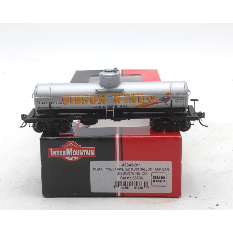 InterMountain 46341-01 HO Scale Gibson Wine Co., ACF 8k Gallon Tank Car #66706 NIB