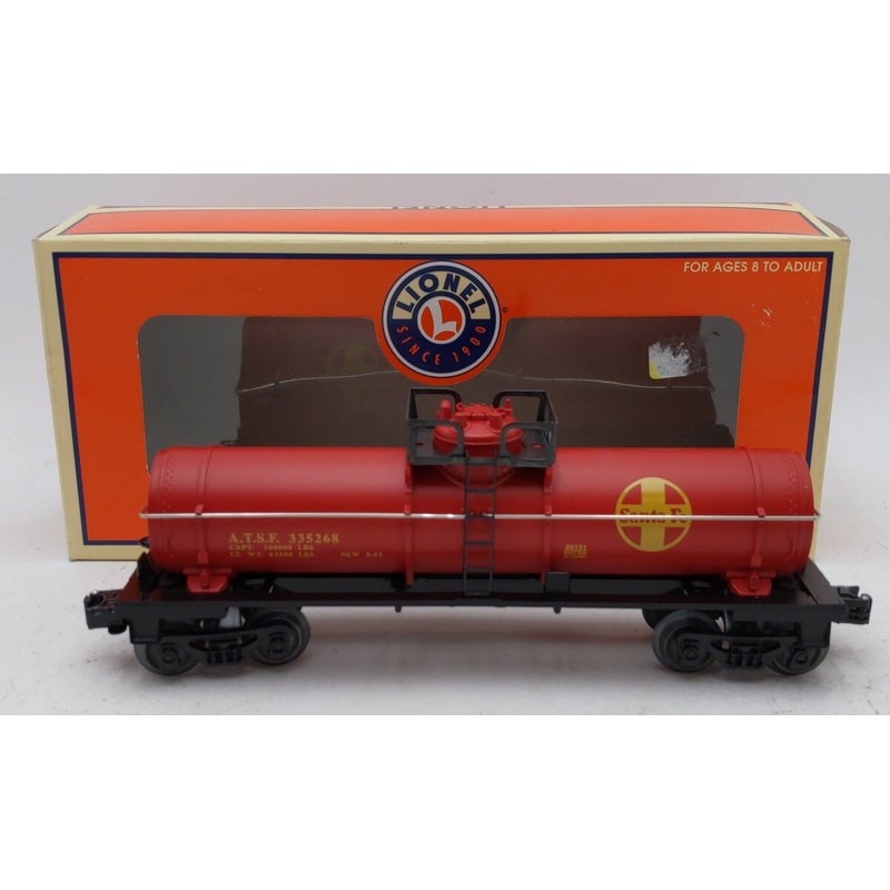 Lionel 6-26131 O Santa Fe Red Single Dome Tank Car #335268 EX/Box