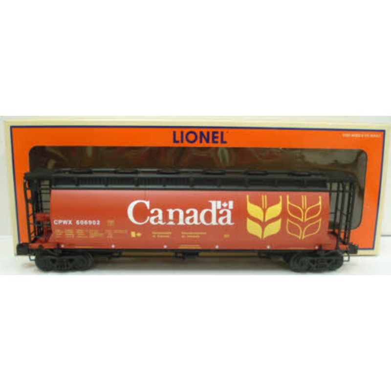 Lionel 6-27110 O Gauge Gov. of Canada 3-Bay Cylindrical Hopper #606902 LN/Box