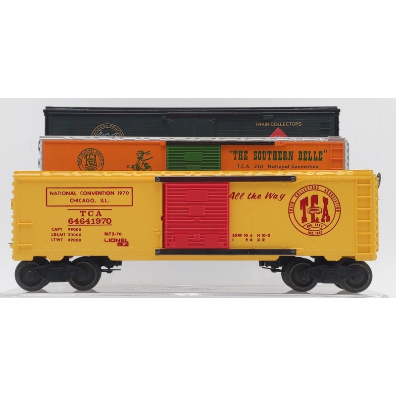 Lionel Assortment of Box Cars [3], 6-5734, 6-9774, 6-6464-1970 EX