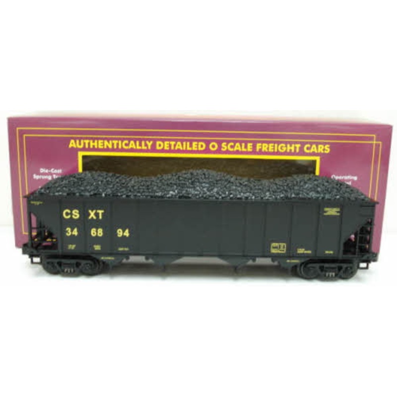 MTH 20-97407 O CSX 4-Bay Hopper Car w/ Coal Load #346894 LN/Box