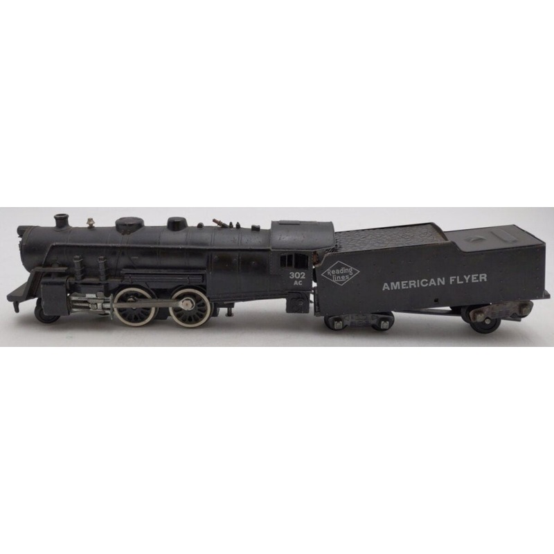 American Flyer 302AC Vintage S Reading 4-4-2 Atlantic Steam Loco & Tender VG