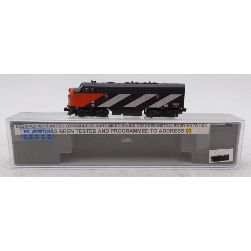 Kato 176-2135-LS N Canadian National EMD F7A Diesel Locomotive w/LokSound #9098 LN/Box