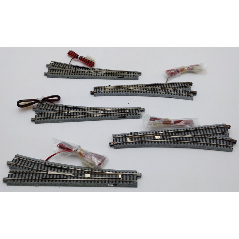 Kato 20-203 N 28-1/4 15 Degrees Radius #6 RH Electric Switch Turnouts [5] EX