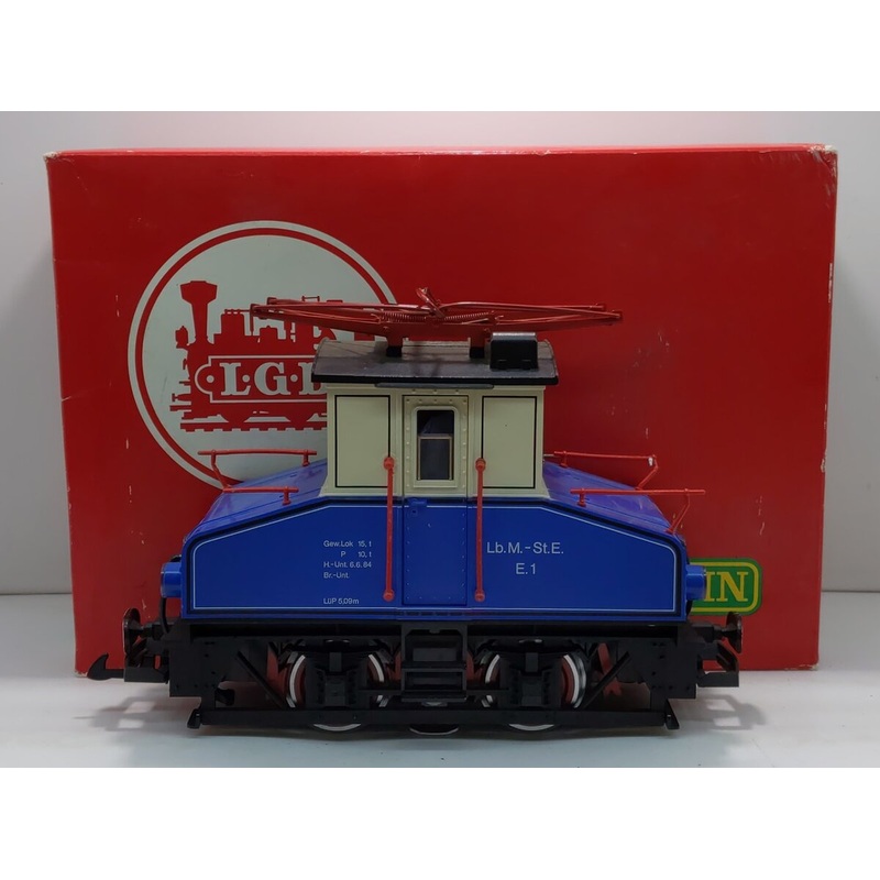 LGB 2030E G Scale Blue Steeple Cab Electric Locomotive EX/Box