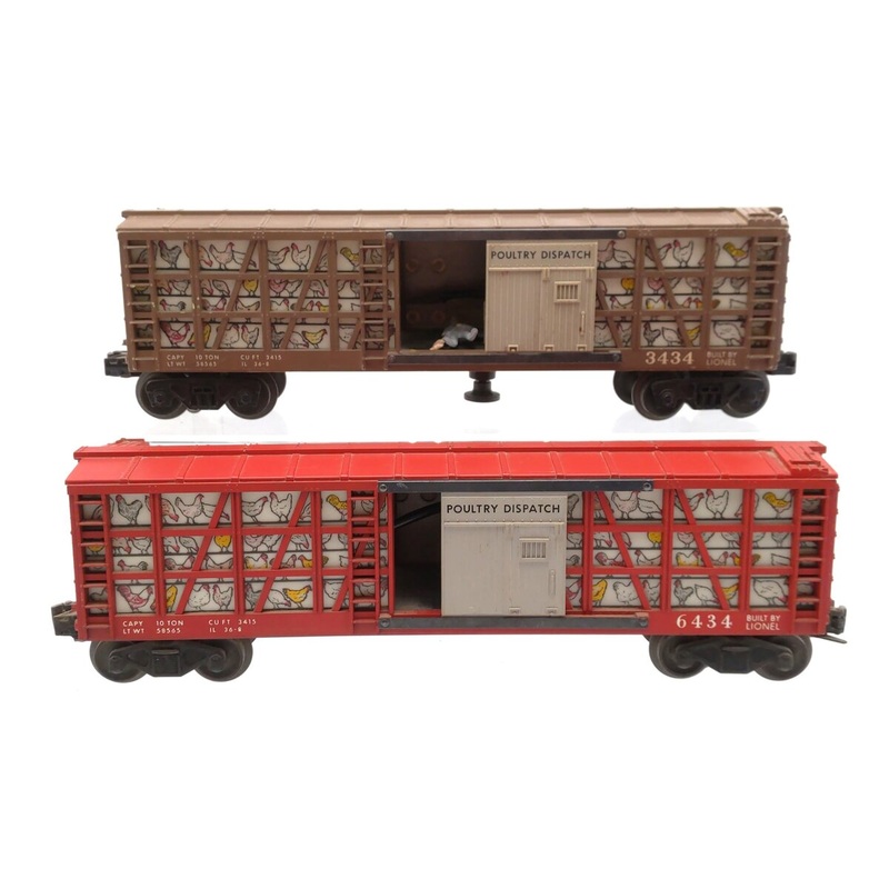 Lionel Vintage O Poultry Cars: 3434 & 6434 [2] VG