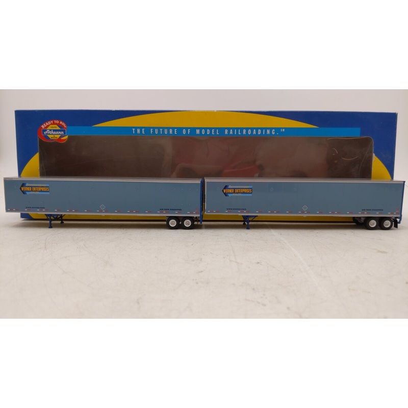 Athearn 28411 Werner 53′ Wabash Duraplate Trailers #1 (Set of 2) EX/Box