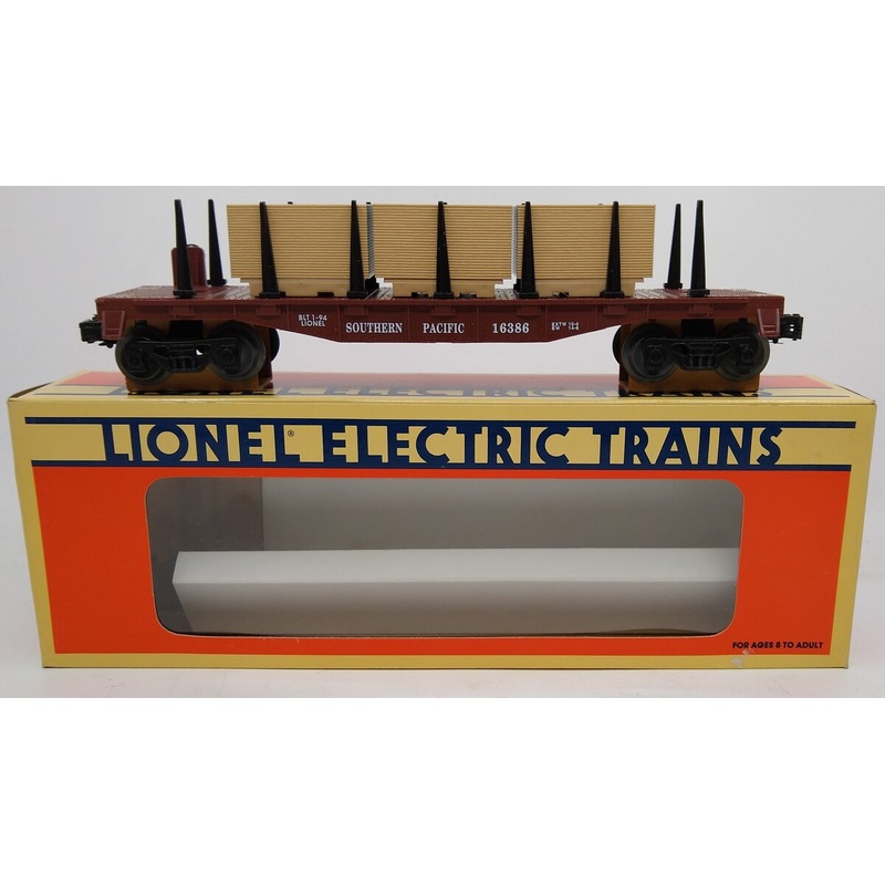 Lionel 6-16386 O Gauge Southern Pacific Flatcar with Load EX/Box
