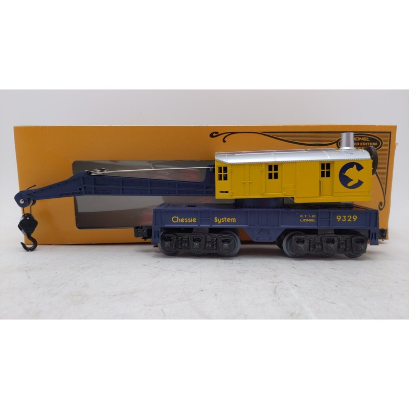 Lionel 6-9329 O Gauge Chessie Crane Car EX/Box