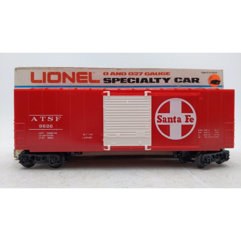 Lionel 6-9626 O Santa Fe Hi Cube Boxcar EX/Box