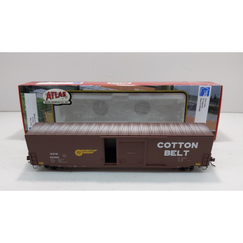 Atlas 1662-1 HO Scale Cotton Belt 60′ Single Door Boxcar #63365 – 3 Rail LN/Box