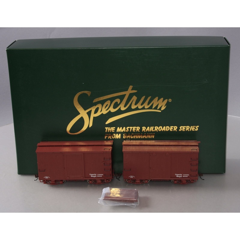 Bachmann 26501 On30 Data Only Oxide Red 18′ Wood Box Car (Set of 2) LN/Box