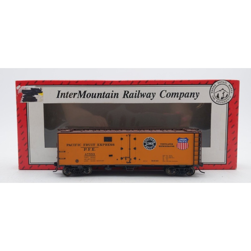 InterMountain 45501-75 HO Scale Pacific Fruit Express Refrigerator Car #47553 EX/Box