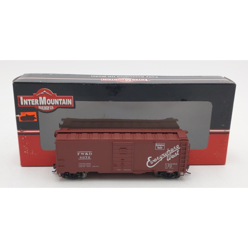 InterMountain 45809-01 HO Scale Fort Worth & Denver AAR 40′ Boxcar #8072 EX/Box