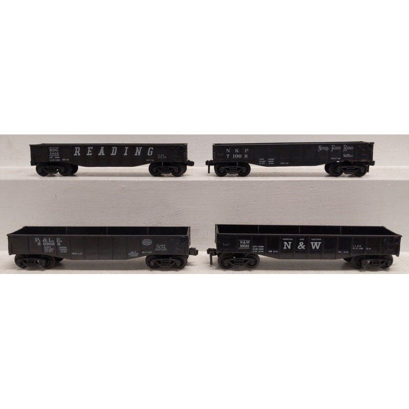 Lionel and Kusan O Assorted Gondolas: 5066, 569028, 99032, 71908 [4] VG