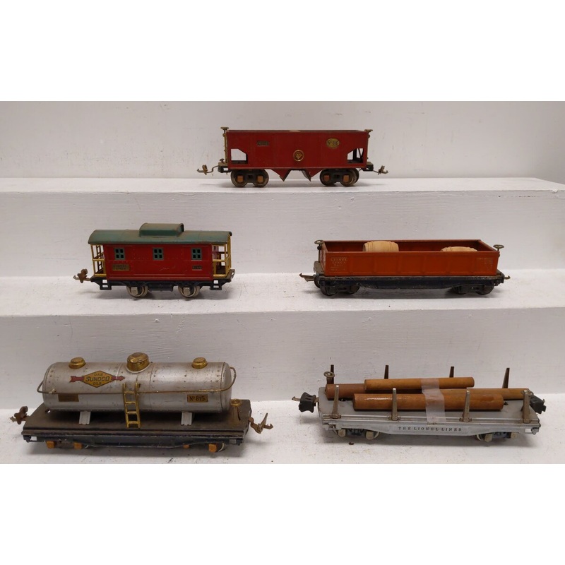 Lionel Vintage O Prewar Tinplate Freight Cars: 815, 807, 811, 2812, 816 [5]