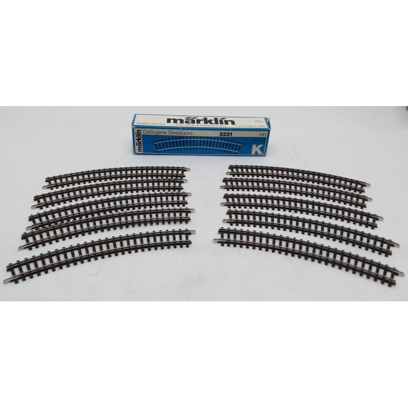 Marklin 2221 HO K Track 14-1/8 R30 Curved Track (Box of 10) LN/Box