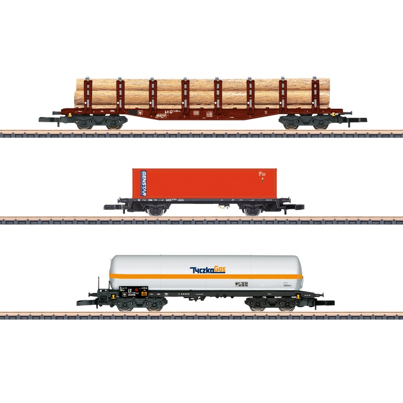 Marklin 82596 Z Freight Car Set with Mixed Loads (Set of 3) LN/Box