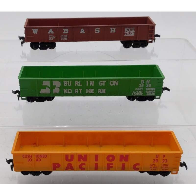 Tyco and Bachmann HO Scale Assorted Gondolas [3] EX