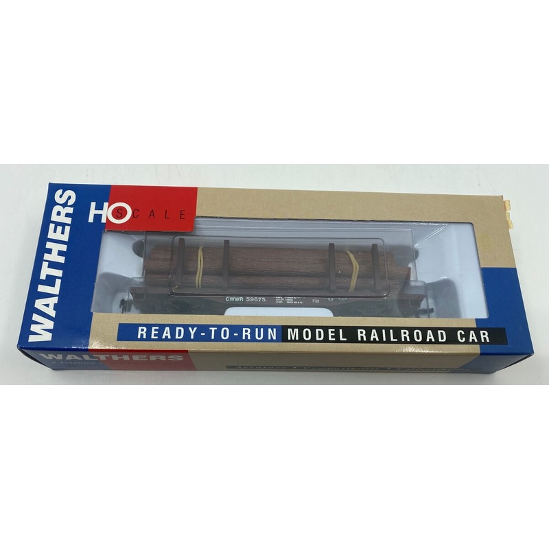 Walthers 932-4003 HO Chehalis Western 45′ Logging Flat Car w/Logs LN/Box