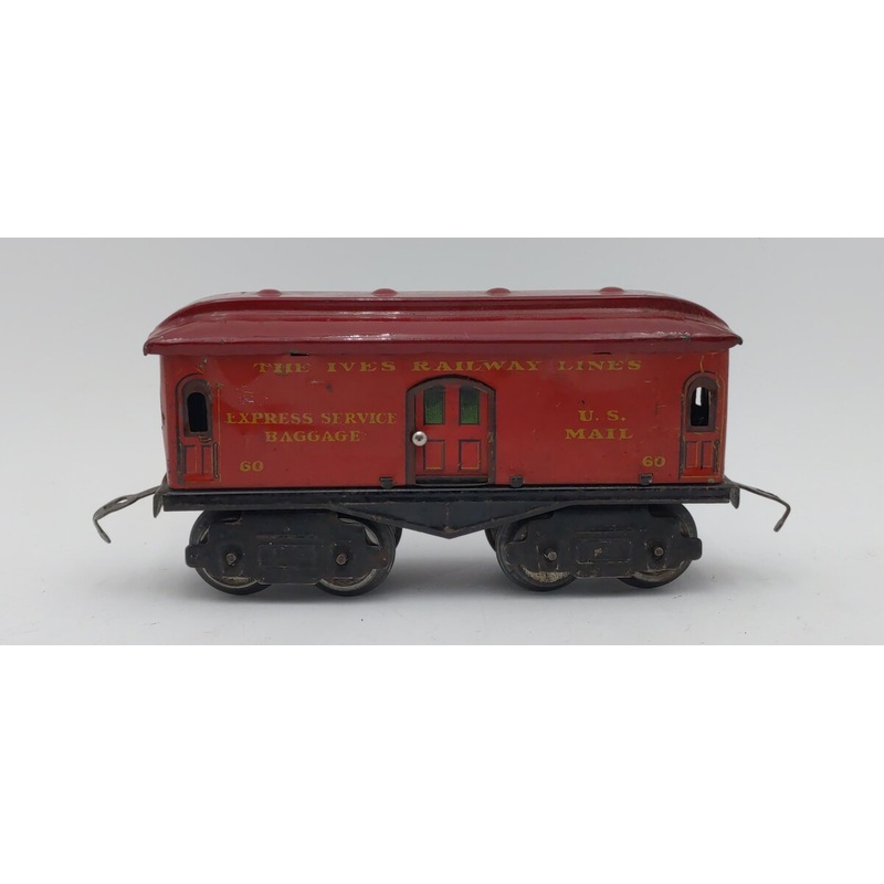 Ives 60 Vintage O Tinplate US Mail Baggage Car