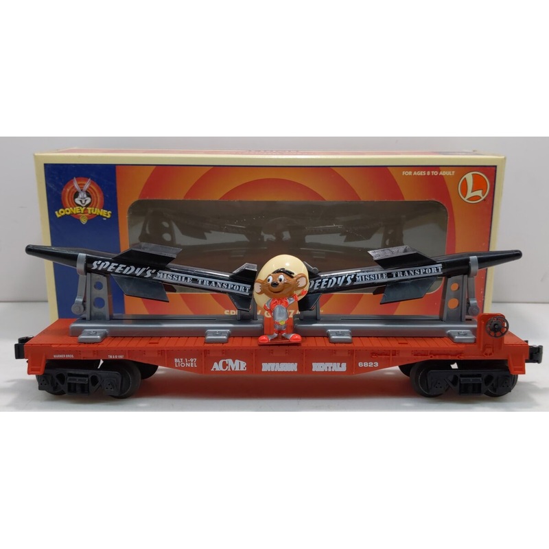 Lionel 6-16980 O Gauge WB Speedy Gonzales Missile Flatcar #6823 LN/Box