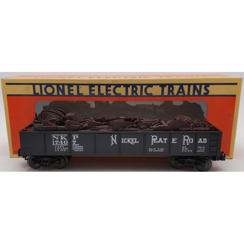 Lionel 6-17407 O Gauge Nickel Plate Road Gondola #17407 w/ Scrap Load EX/Box