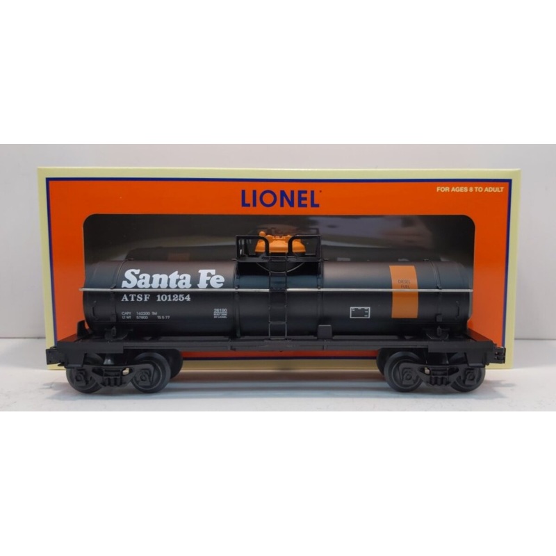Lionel 6-26190 O Gauge Santa Fe Single Dome Tank Car #101254 LN/Box