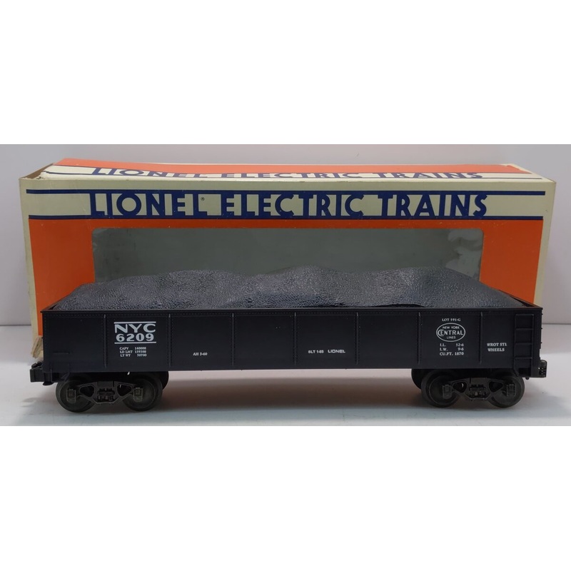 Lionel 6-6209 O Gauge New York Central Gondola w/Coal Load EX/Box